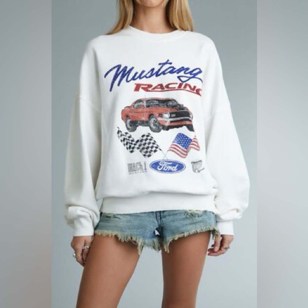 Ford Mustang Racing Graphic Pullover Sweatshirt